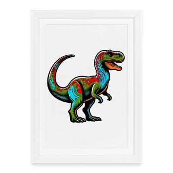 Dinosaur - Framed poster (27 × 37 cm) - white - Front