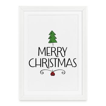Design de Noël pour les cadeaux - Affiche encadrée (27 × 37 cm) - blanc - Devant