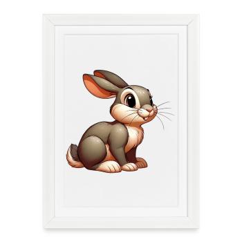 Rabbit - Framed poster (27 × 37 cm) - white - Front