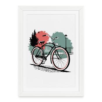 Vintage Bicycle Serenity - Framed poster (27 × 37 cm) - white - Front