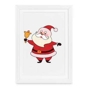 Santa Clause - Framed poster (27 × 37 cm) - white - Front