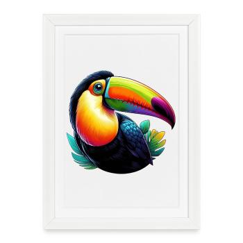 Toucan - Framed poster (27 × 37 cm) - white - Front