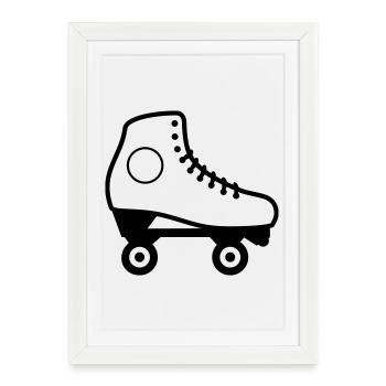 Artistic Roller Skate - Framed poster (27 × 37 cm) - white - Front