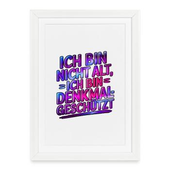 I'm not old, I'm a listed building - Framed poster (27 × 37 cm) - white - Front