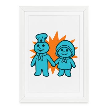 Chef sucré - Affiche encadrée (27 × 37 cm) - blanc - Devant