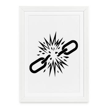 Liberté  - Affiche encadrée (27 × 37 cm) - blanc - Devant