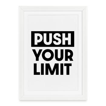 Push Your Limit - Framed poster (27 × 37 cm) - white - Front
