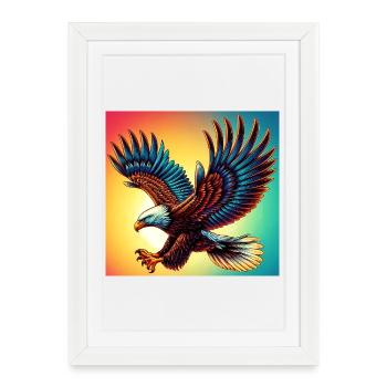 aigle - Affiche encadrée (27 × 37 cm) - blanc - Devant