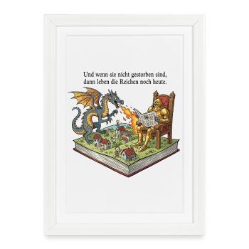 Les riches sont encore en vie aujourd’hui - Affiche encadrée (27 × 37 cm) - blanc - Devant