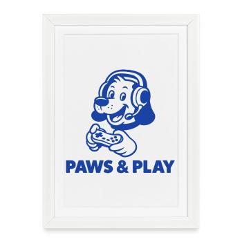 Design de hamster de jeu rétro - Affiche encadrée (27 × 37 cm) - blanc - Devant