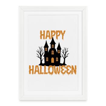 Joyeux halloween - Affiche encadrée (27 × 37 cm) - blanc - Devant