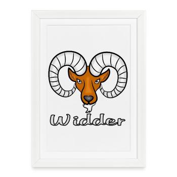Aries Zodiac Sign - Framed poster (27 × 37 cm) - white - Front