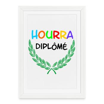 Diplôme Ourra - Affiche encadrée (27 × 37 cm) - blanc - Devant