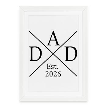 Dad Est. 2026 - Framed poster (27 × 37 cm) - white - Front