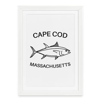 Cape Cod - Massachusetts USA - Fishing - Tuna - Framed poster (27 × 37 cm) - white - Front