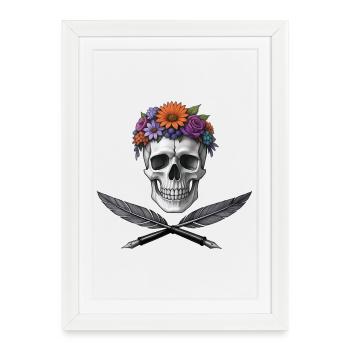 PIRATE POET - dark hell - Affiche encadrée (27 × 37 cm) - blanc - Devant