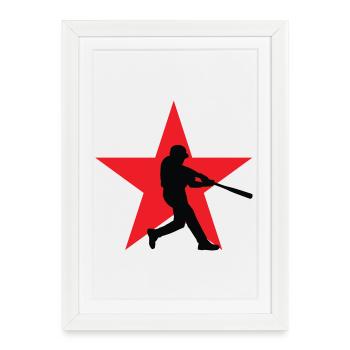 Baseball - Sports - Framed poster (27 × 37 cm) - white - Front