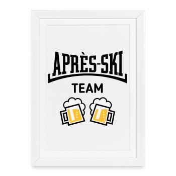 Après-Ski Team (Bier Apres Ski Konkav / POS 3C) - Gerahmtes Poster (27 × 37 cm) - Weiß - Vorne