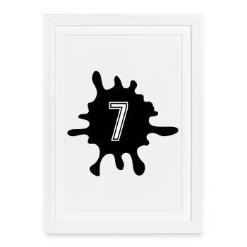 Nombre de Blobs 7 - Affiche encadrée (27 × 37 cm) - blanc - Devant