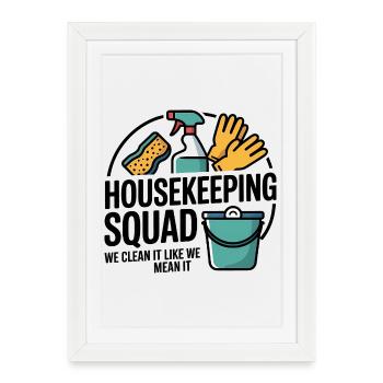 Funny Cleaning Design - Framed poster (27 × 37 cm) - white - Front