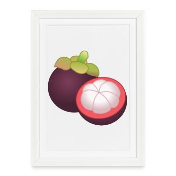 Pop Art du Mangoustan - Affiche encadrée (27 × 37 cm) - blanc - Devant