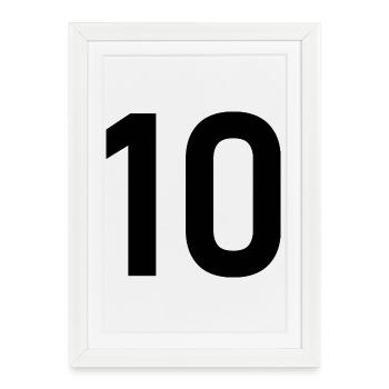 10. 10 YEARS. 10th ANNIVERSARY. 10 YEAR ANNIVERSARY. - Framed poster (27 × 37 cm) - white - Front