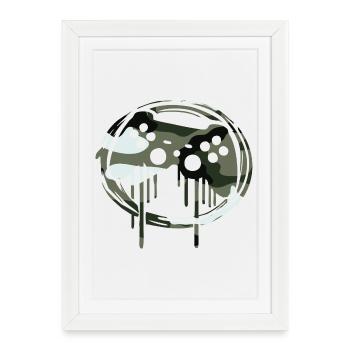 Jeu de camouflage - Affiche encadrée (27 × 37 cm) - blanc - Devant
