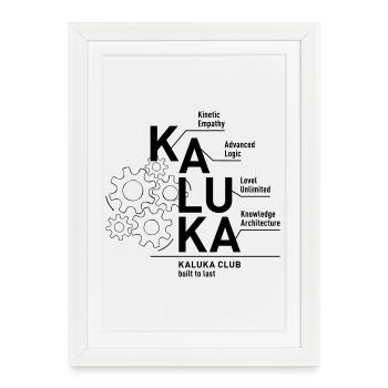 KALUKA_Club_Zahnraeder - Affiche encadrée (27 × 37 cm) - blanc - Devant