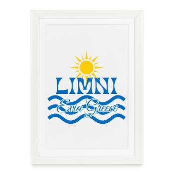 Ondes Solaires Limni Evia - Affiche encadrée (27 × 37 cm) - blanc - Devant