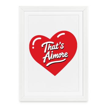 "That's AiMore" pun shirt with her - Framed poster (27 × 37 cm) - white - Front