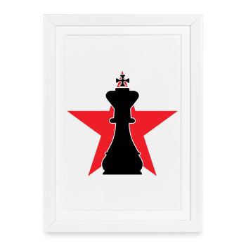Stratège Grand Maître Étoile Rouge - Affiche encadrée (27 × 37 cm) - blanc - Devant