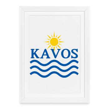 Vagues côtières de KAVOS - Affiche encadrée (27 × 37 cm) - blanc - Devant