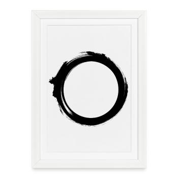 Silhouette de l’Univers du Trou Noir Physique minimale - Affiche encadrée (27 × 37 cm) - blanc - Devant