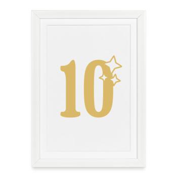 10e anniversaire Étoile d’or du 10e anniversaire - Affiche encadrée (27 × 37 cm) - blanc - Devant