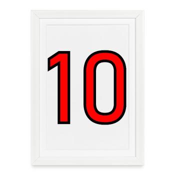 10. 10 ANS. 10e ANNIVERSAIRE. ANNIVERSAIRE 10 ANS. - Affiche encadrée (27 × 37 cm) - blanc - Devant