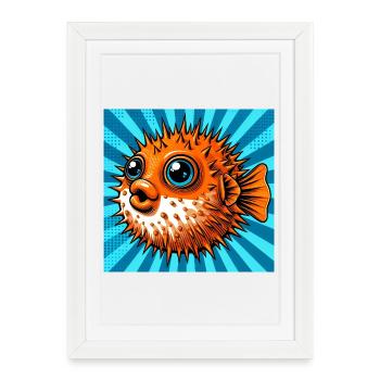 Blowfish - Affiche encadrée (27 × 37 cm) - blanc - Devant