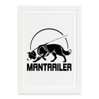 Border Collie MANTRAILER Search Dogs Dog - Framed poster (27 × 37 cm) - white - Front