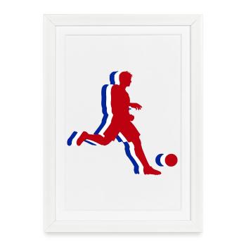 Fussball Frankreich Fan France Soccer - Framed poster (27 × 37 cm) - white - Front