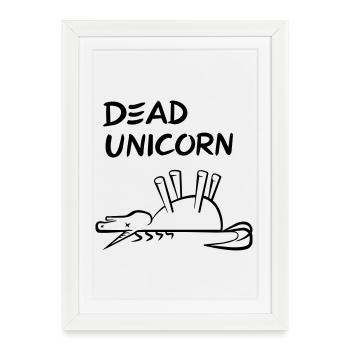Dead Unicorn - Framed poster (27 × 37 cm) - white - Front