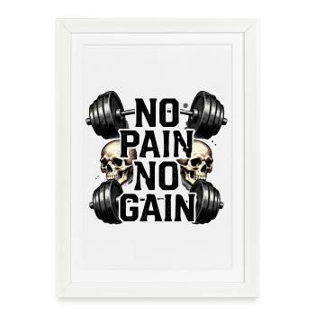 Pas de douleur, pas de prise de poids crânien - Affiche encadrée (27 × 37 cm) - blanc - Devant