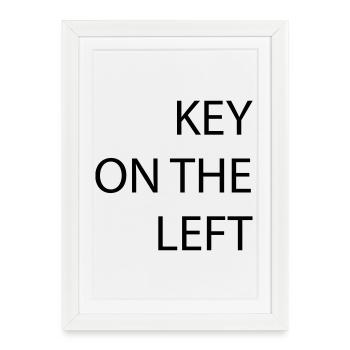 Key on the left - Framed poster (27 × 37 cm) - white - Front