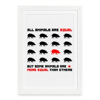 All animals are equal 2 - Framed poster (27 × 37 cm) - white - Front