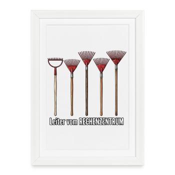 Gärtner Rechenzentrum - Gerahmtes Poster (27 × 37 cm) - Weiß - Vorne