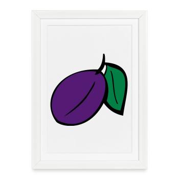 Prune - Affiche encadrée (27 × 37 cm) - blanc - Devant