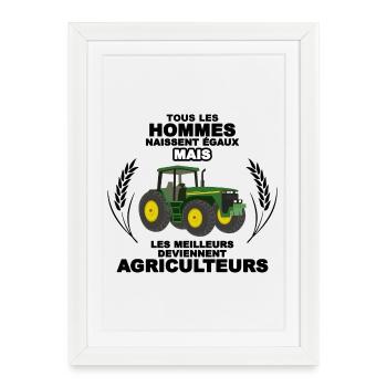 Agriculteur New - Affiche encadrée (27 × 37 cm) - blanc - Devant