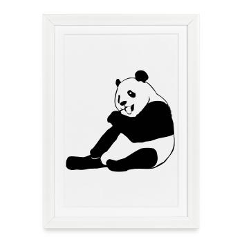 ours panda, ours, image ours - Affiche encadrée (27 × 37 cm) - blanc - Devant