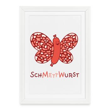 SchMettWurst - Framed poster (27 × 37 cm) - white - Front