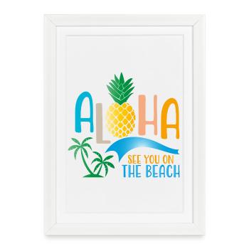 Beach - Framed poster (27 × 37 cm) - white - Front