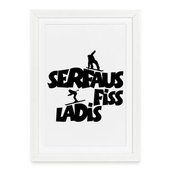 Serfaus Fiss Ladis Wintersport - Gerahmtes Poster (27 × 37 cm) - Weiß - Vorne