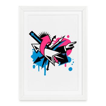 Arrows in different directions - Framed poster (27 × 37 cm) - white - Front